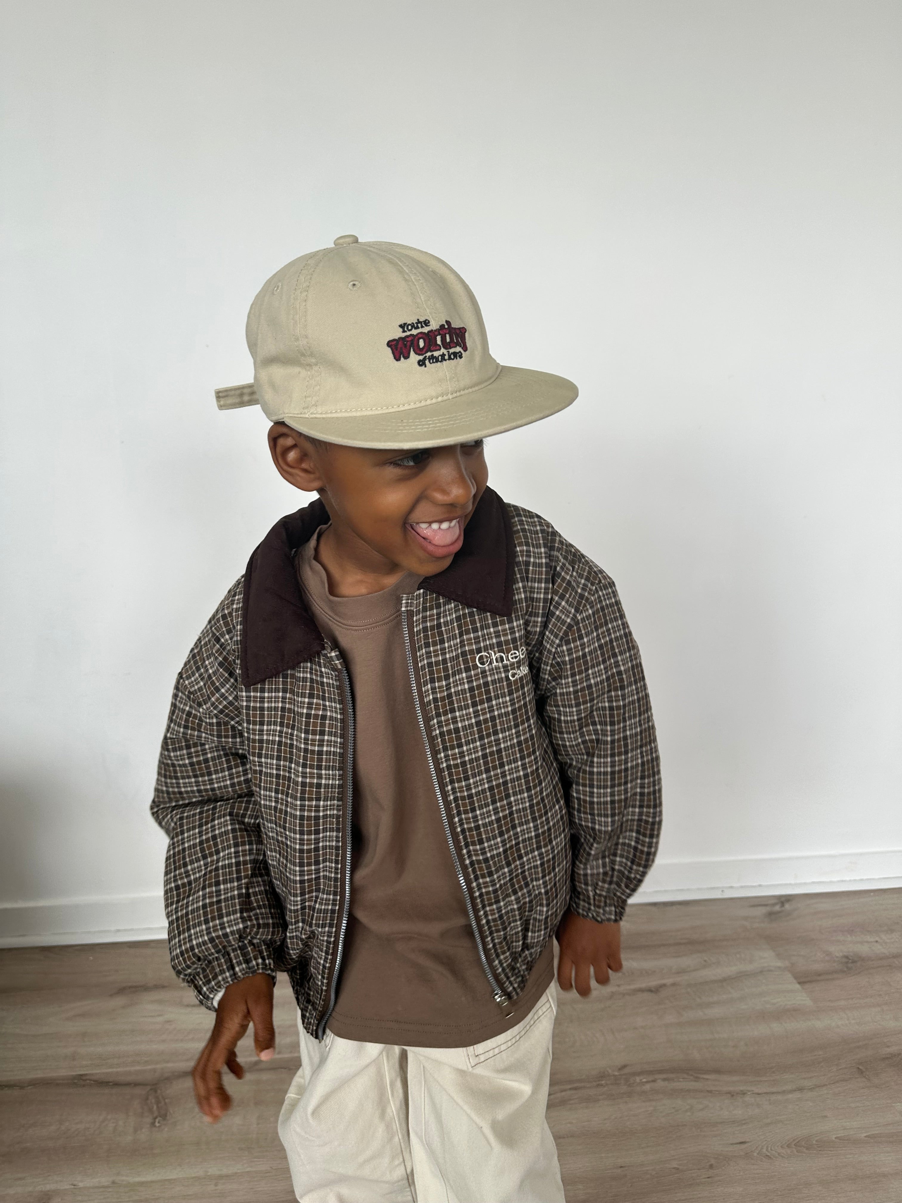 Veste à carreaux style rétro