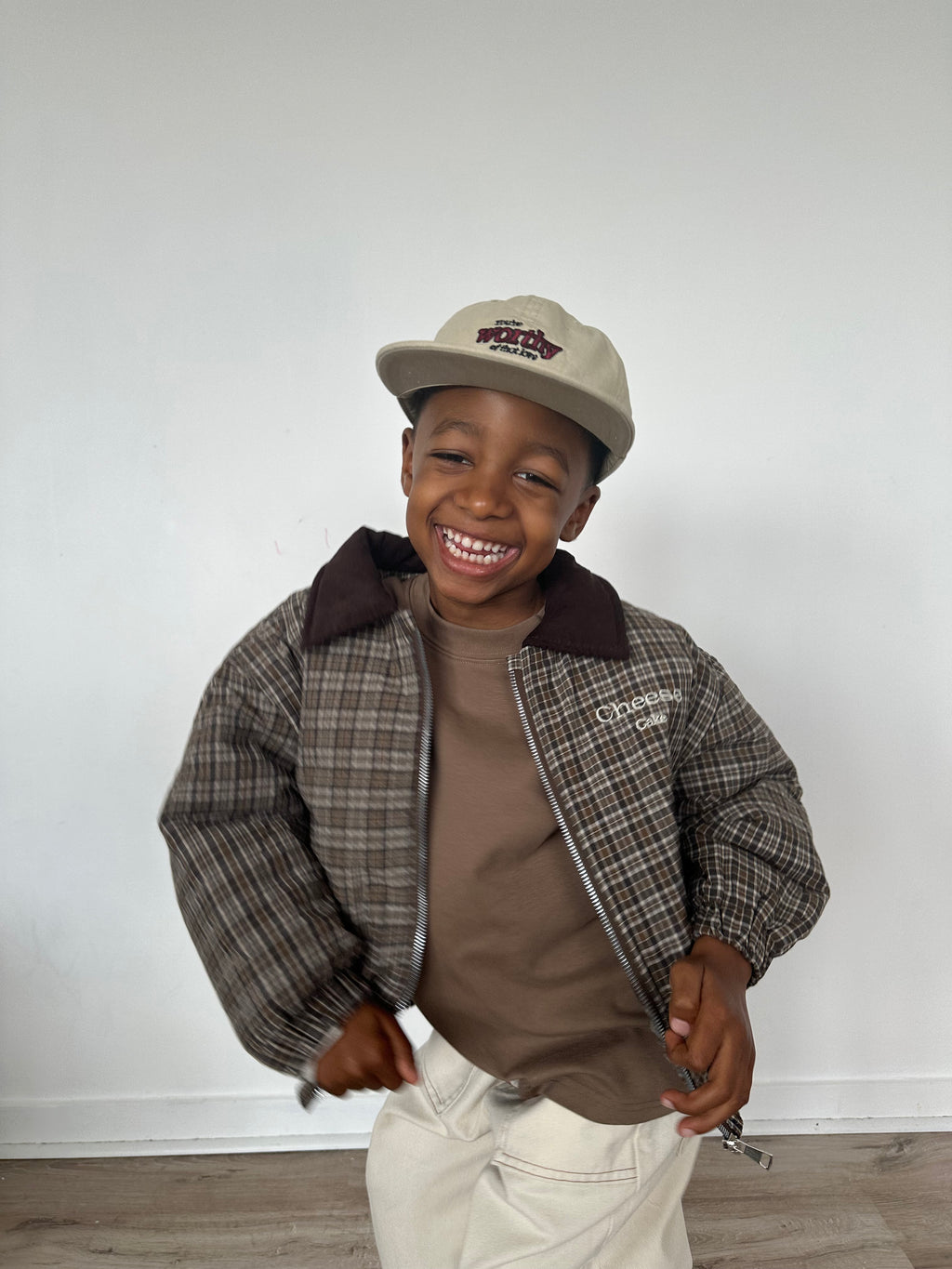 Veste à carreaux style rétro