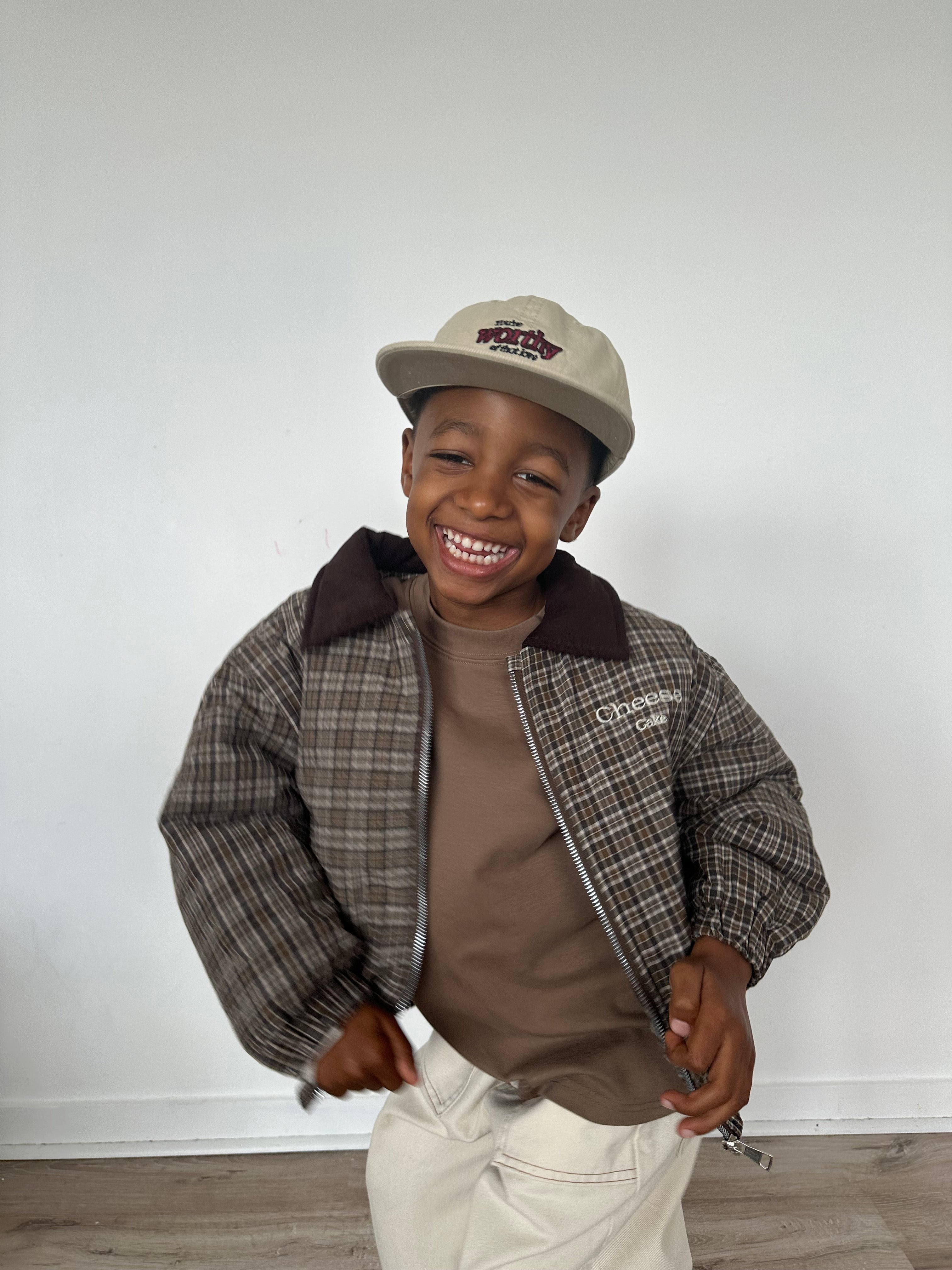 Veste à carreaux style rétro