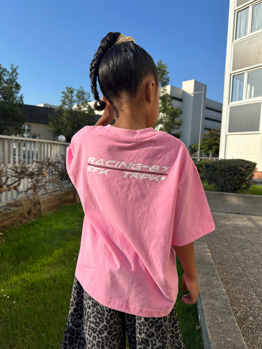 T-shirt rose imprimé
