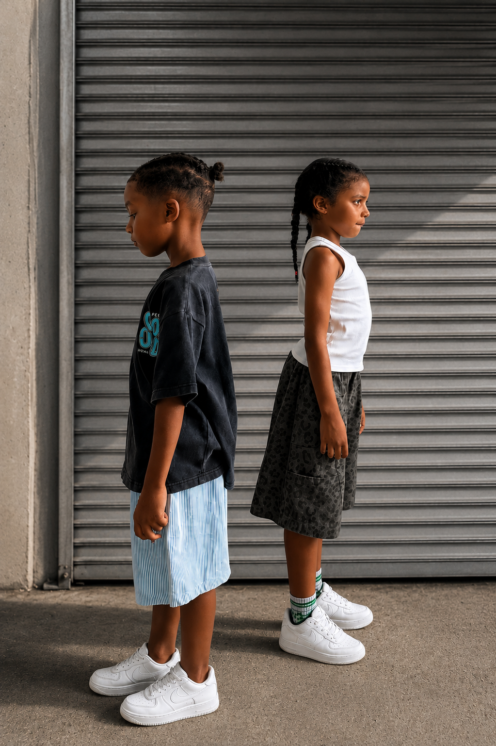 Short à rayures