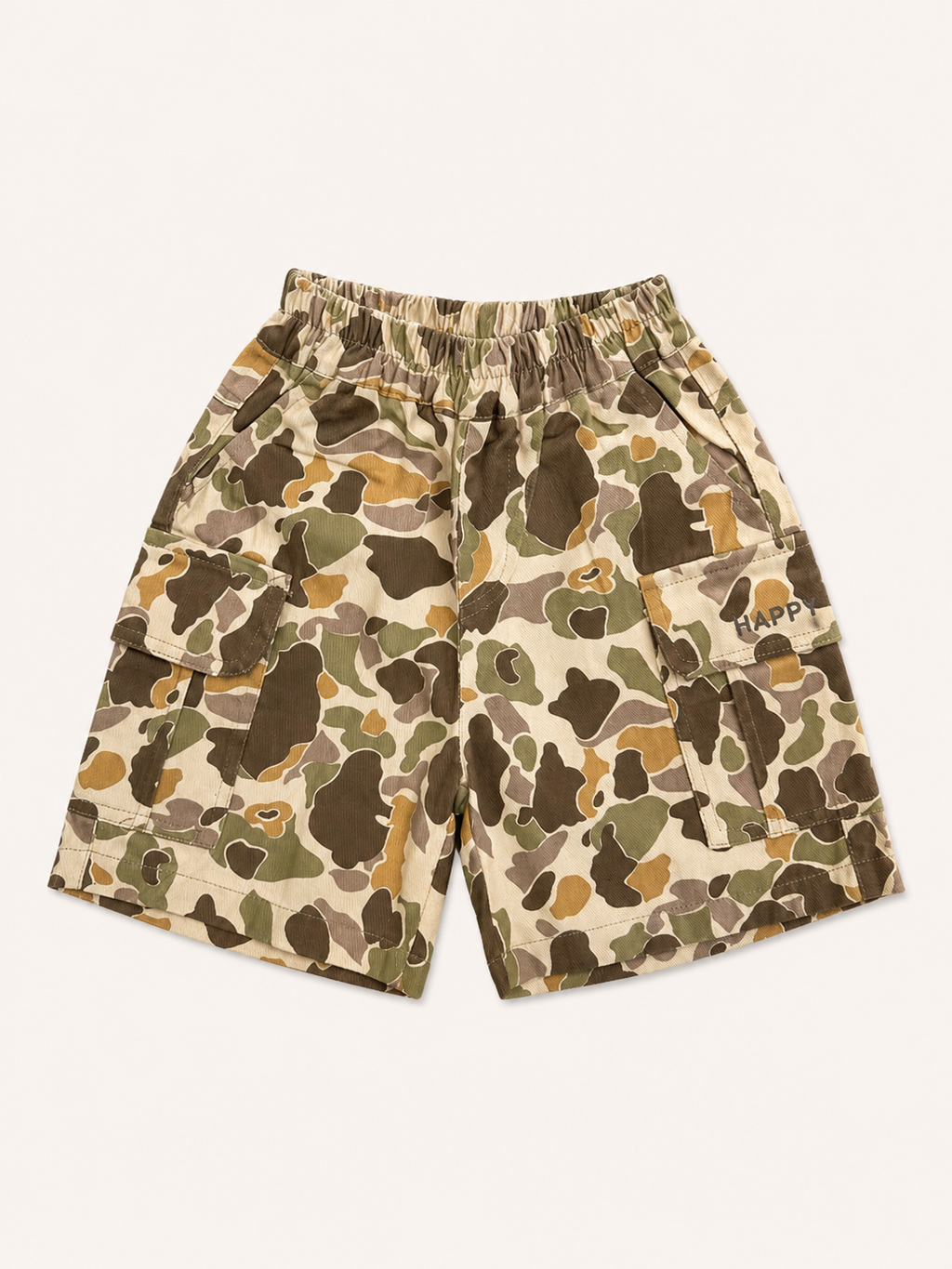 Short cargo à imprimé camouflage