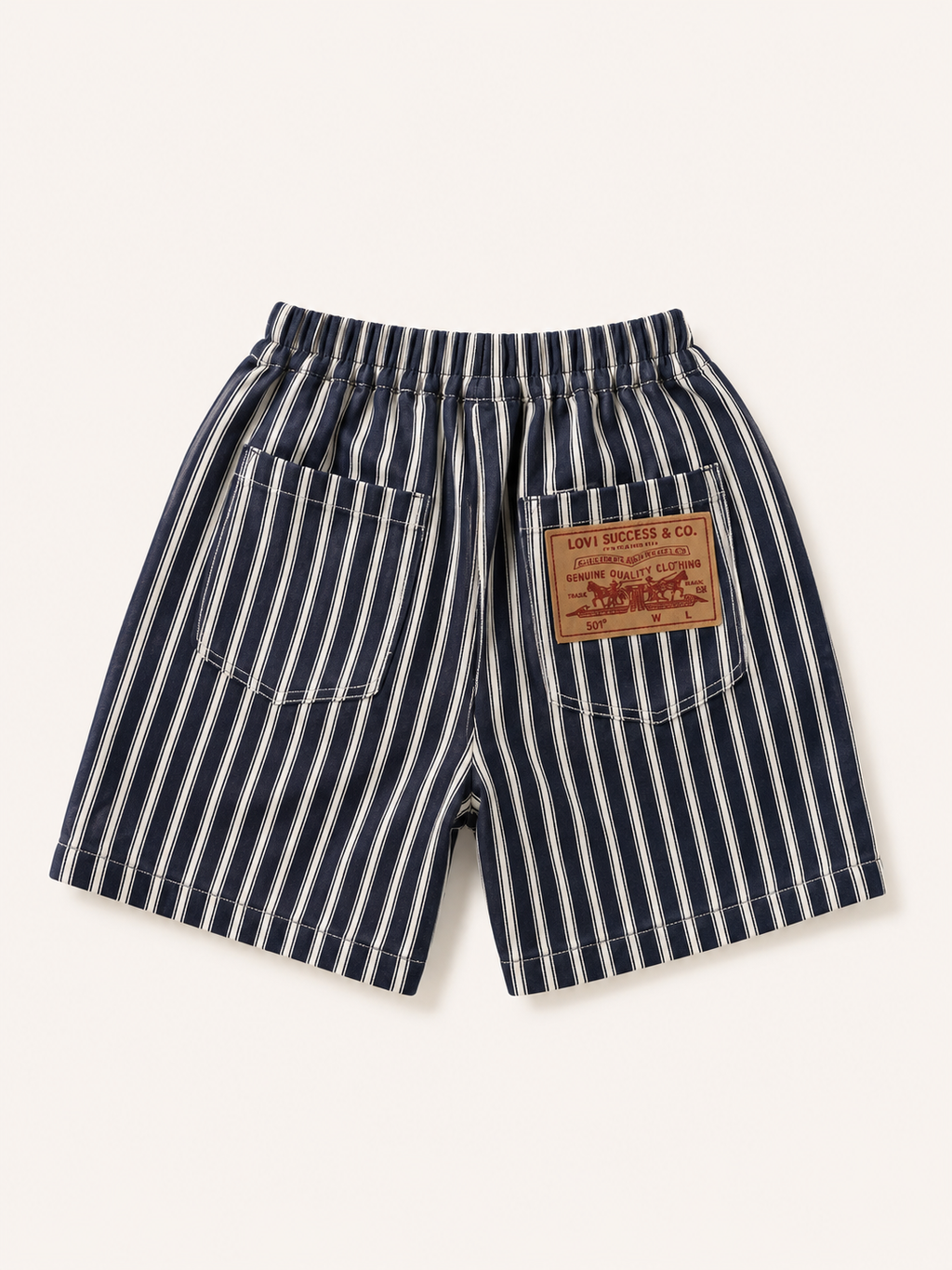 Short à rayures
