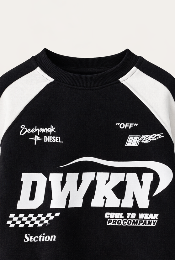 Sweat noir oversize