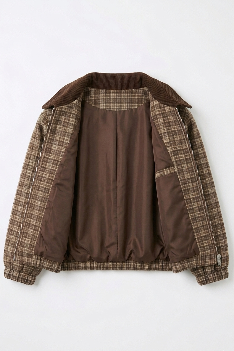 Veste à carreaux style rétro