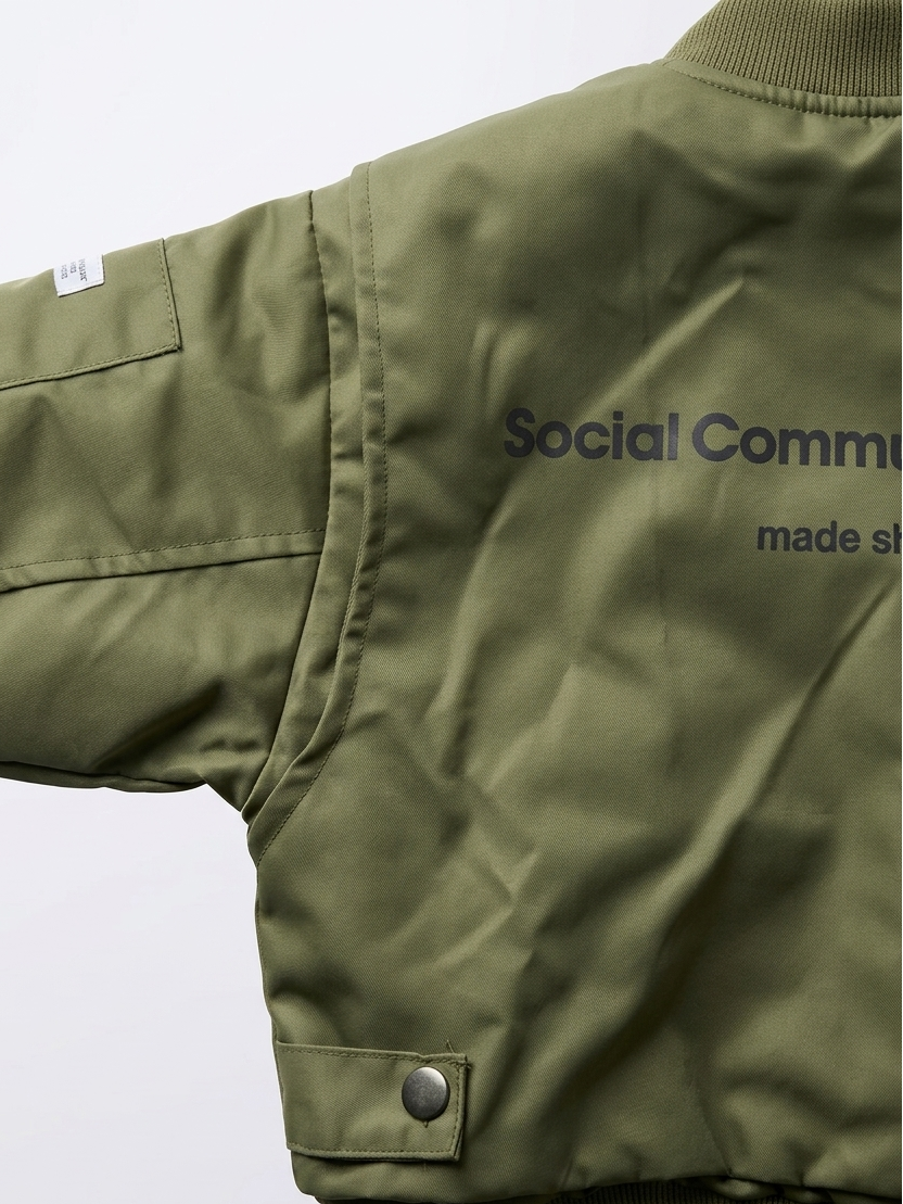 Veste bomber à capuche — Kaki