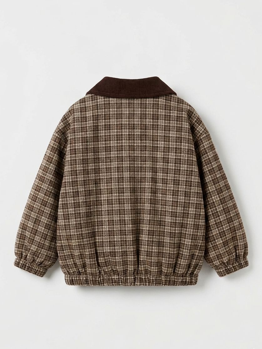 Veste à carreaux style rétro