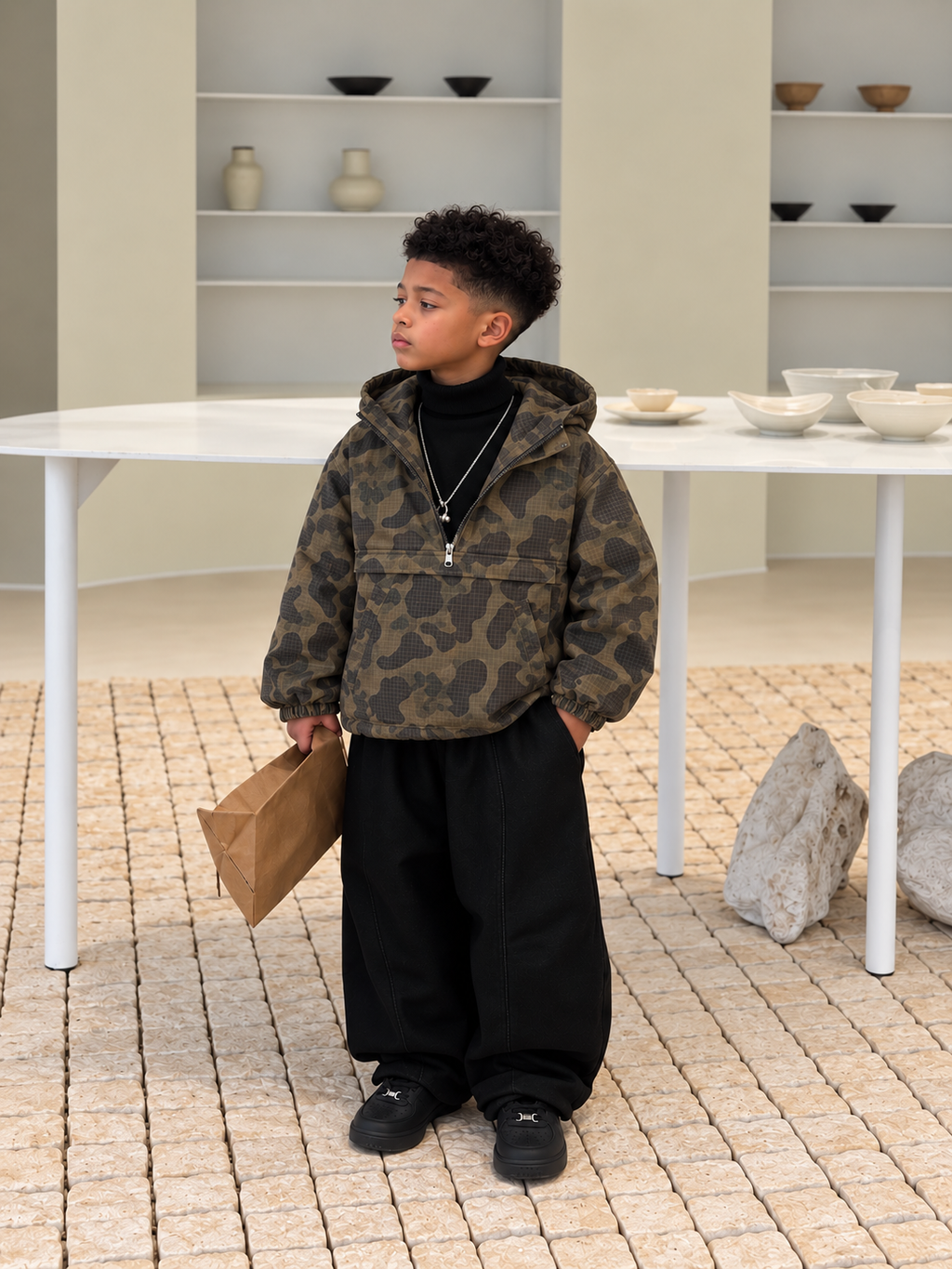 Veste coupe vent camouflage