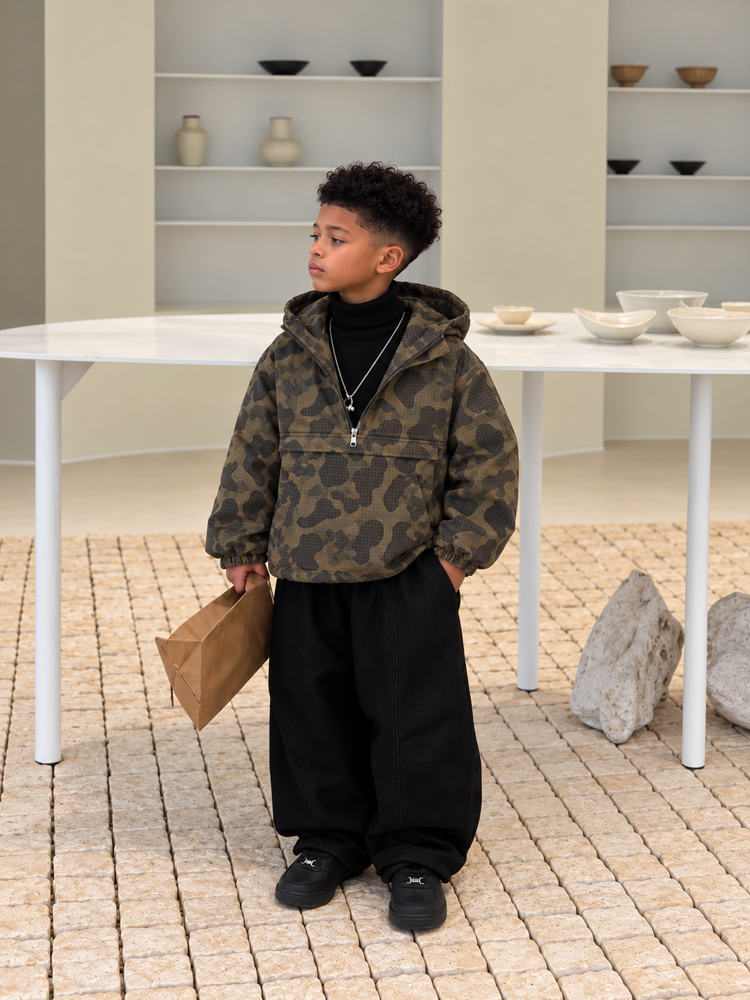 Veste coupe vent camouflage