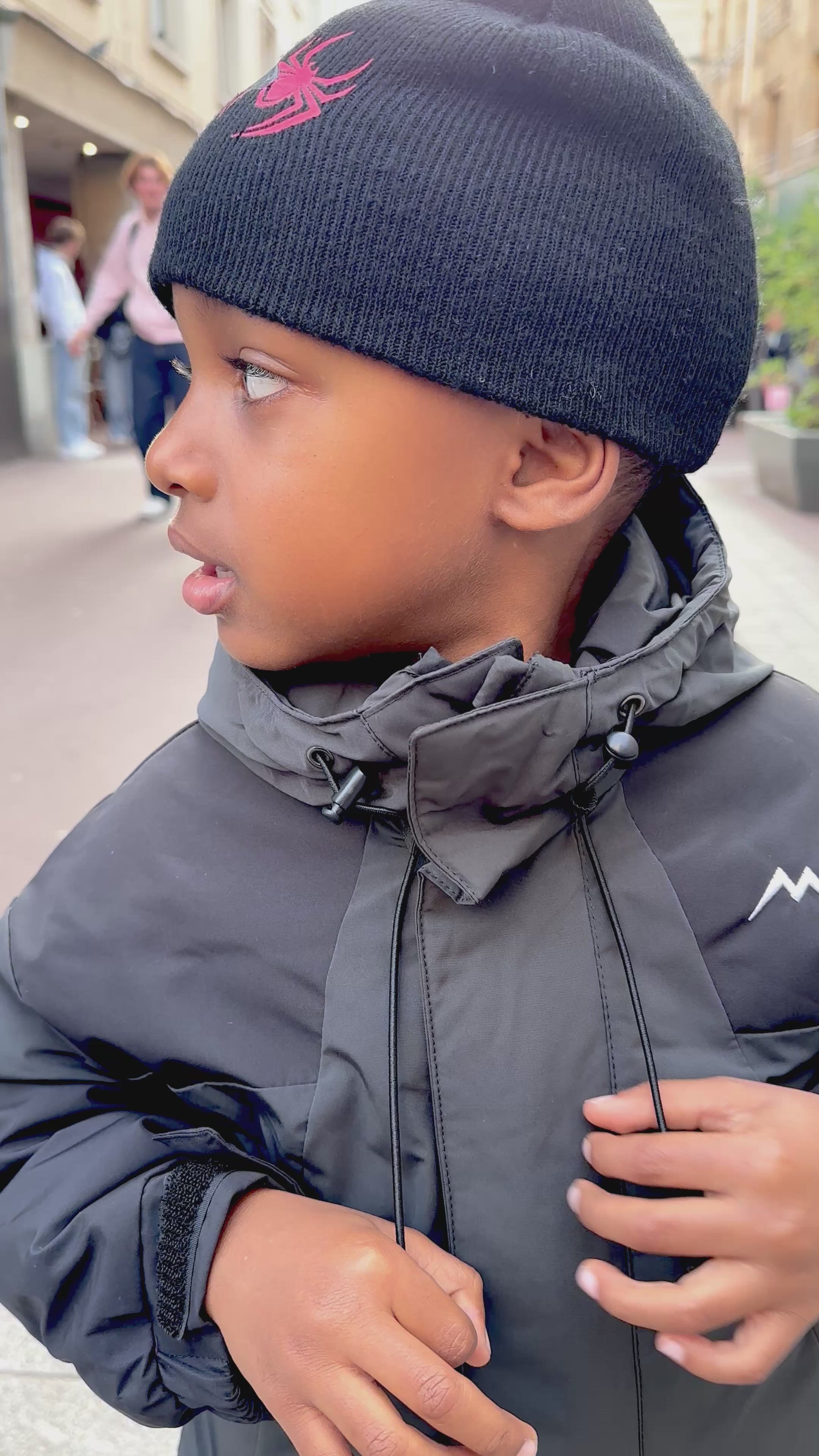 Parka urban grise et noir